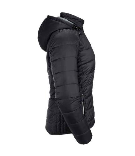 Russell Ladies Hooded Nano Padded Jacket - BLK - XS